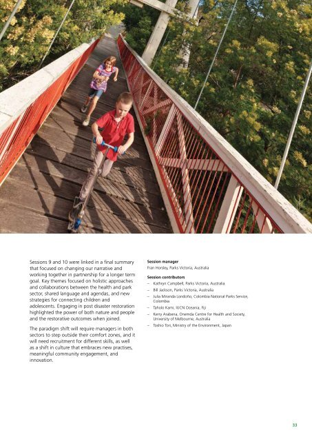 A Guide to the Healthy Parks Healthy People Approach and Current Practices