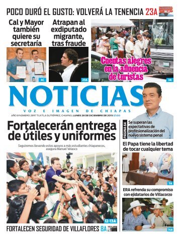 Noticias Voz E Imagen de Chiapas - Edición 28 de Diciembre de 2015