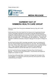 media release harmony day at wimmera health care group