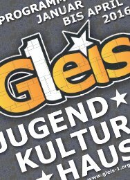 Das Gleis 1 Programm von Januar bis April 2016