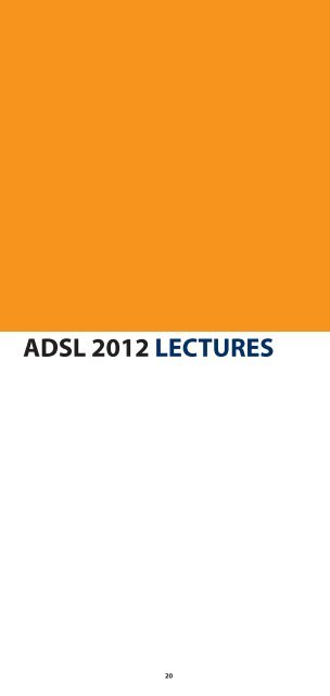 adsl 2012 lectures - Christian Kieckens Architects