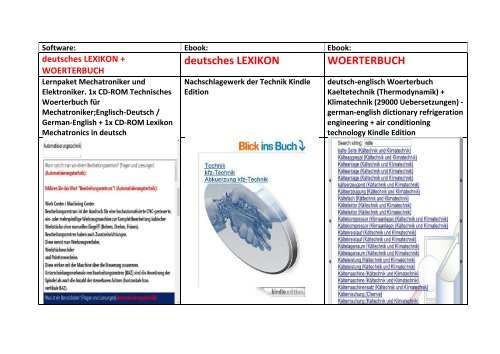 Technik-Weiterbildung: Katalog 2016 vom Woerterbuch - und Lexikonverlag Lehrmittel-Wagner (de-englisch Leseproben zu Mechatronik Elektronik Kfz)