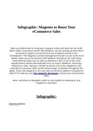 Infographic: Magento to Boost Your eCommerce Sales