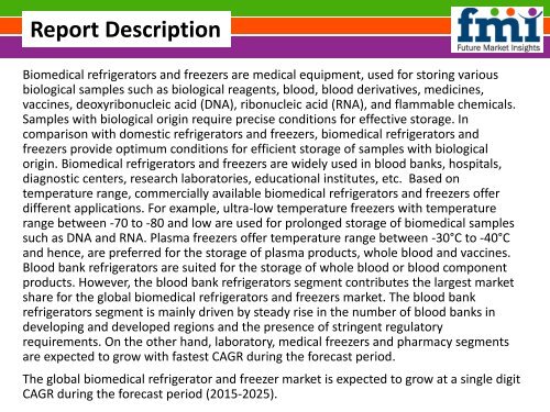 Biomedical Refrigerators and Freezers Market