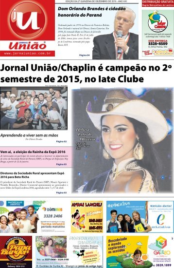 Jornal União - Edição da 2ª Quinzena de Dezembro de 2015
