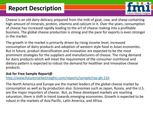 Research Report and Overview on Cheese Market, 2014 - 2020