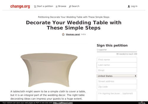 Decorate Your Wedding Table with These Simple Steps