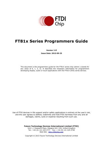 FT81x Series Programmers Guide