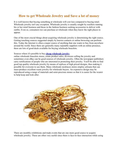 buy wholesale jewelry