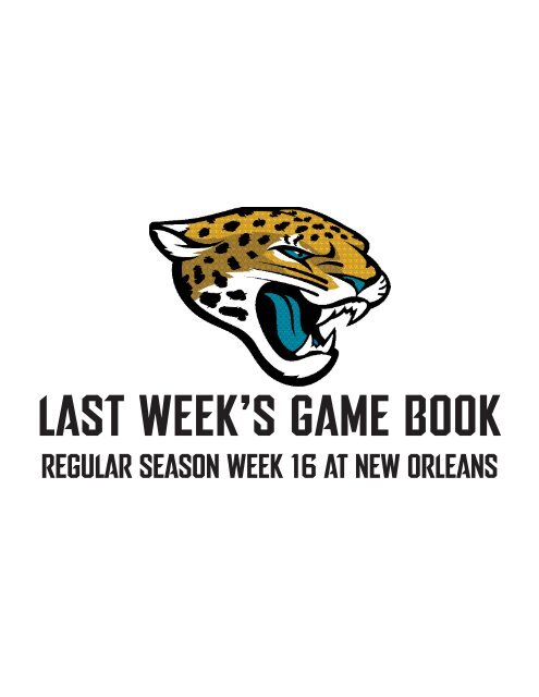 JACKSONVILLE JAGUARS WEEKLY GAME RELEASE