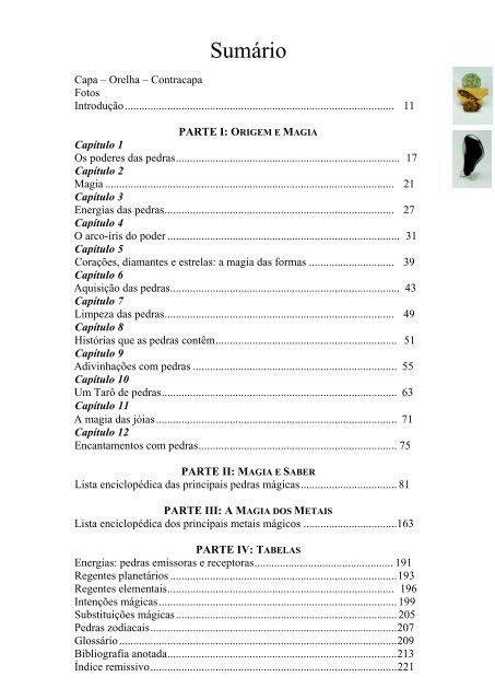 Enciclopedia de cristais-Pedras preciosas e metais