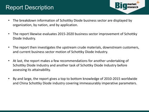 2015 Schottky Diode- Global and Chinese Industry Development Trends 