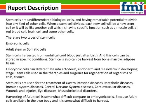 Stem Cell Therapies Market