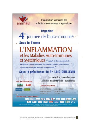 4ème Journée de l'Auto-Immunité 8 novembre 2014 Livret des  Résumés des interventions AMMAIS