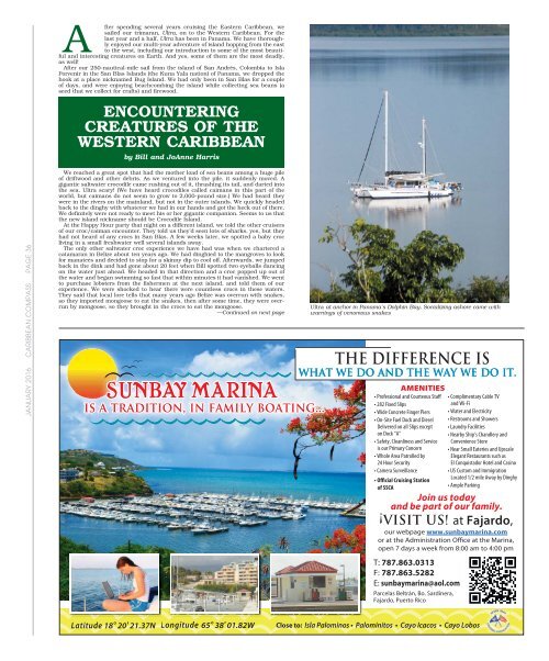 Caribbean Compass Yachting Magazine January 2016
