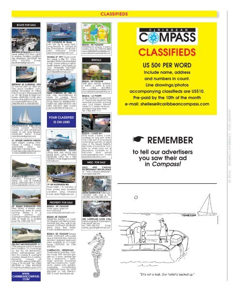 Caribbean Compass Yachting Magazine January 2016