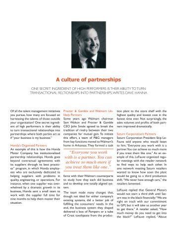 4 A Culture of Partnerships