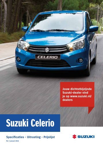 Suzuki_Celerio-specificatieprijslijst_1januari2016