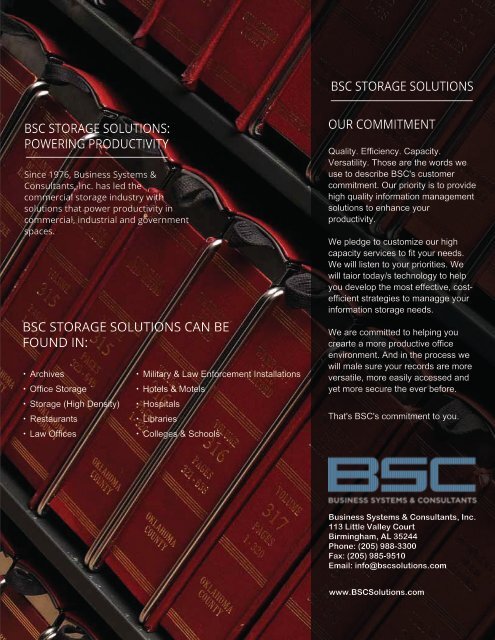 2017 Catalog - BSC, Inc. 