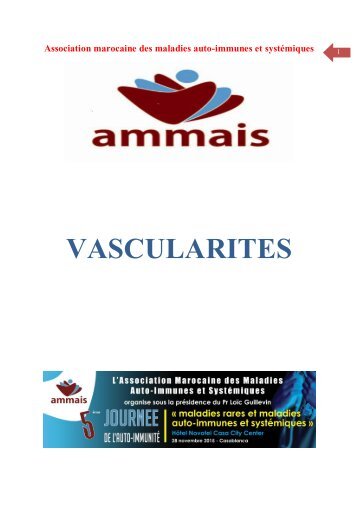VASCULARITES - 5ème journée de l'Auto-immunité 28 novembre 2015 AMMAIS