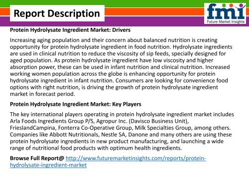 Research Report and Overview on Protein Hydrolysate Ingredient Market, 2015 – 2025