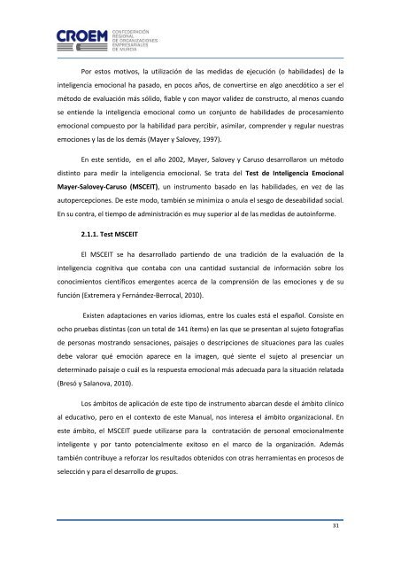 MANUAL DE INTELIGENCIA EMOCIONAL APLICADA A LA PREVENCIÓN DE RIESGOS LABORALES