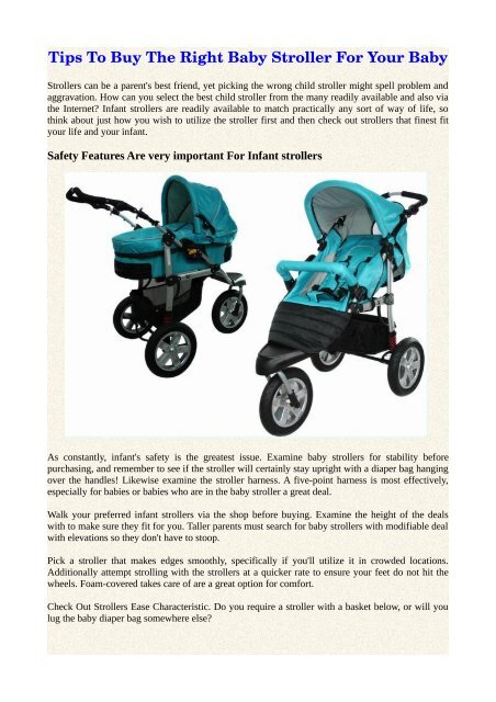 when to buy stroller for baby