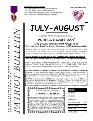 PATRIOT BULLETIN - Military Order of the Purple Heart