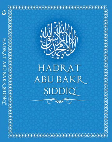 Hadrat Abu Bakr SIDDIQ
