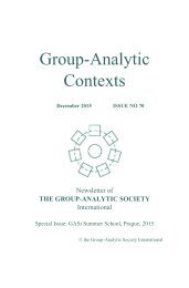 Group Analytic Contexts, Issue 70, December 2015