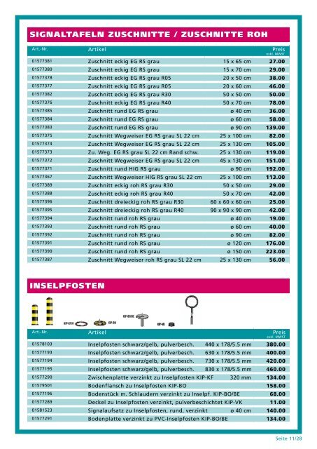 SIGNALISATIONEN/ ABSPERRUNGEN - BauBedarf