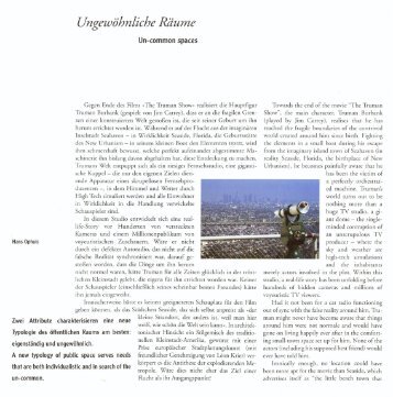 Un-common spaces, TOPOS June 39 2002