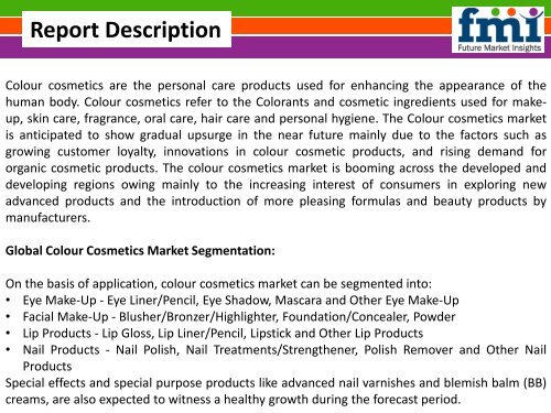 Research Offers 10-Year Forecast on Colour Cosmetics Market
