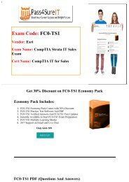 Pass4Sure FC0-TS1 Exam Quick Study and Get Discount