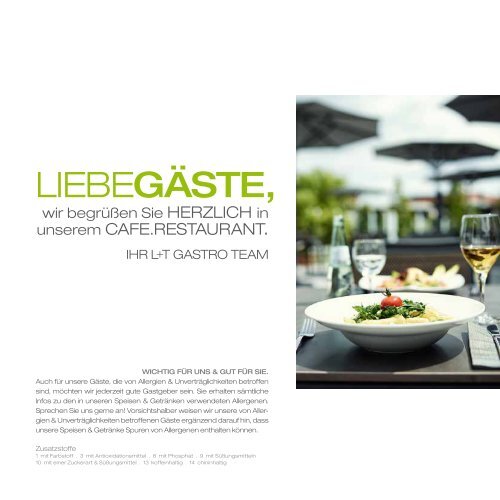 L+T CAFE.RESTAURANT SPEISEKARTE 2017