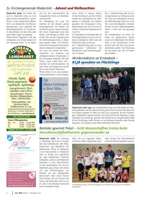 WDL aktuell Dezember 2015