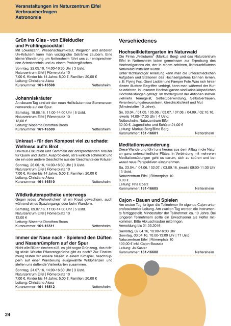 Programm VHS Kreis Euskirchen Jan.-Juli