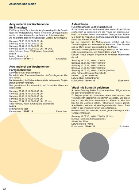 Programm VHS Kreis Euskirchen Jan.-Juli