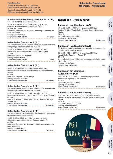 Programm VHS Kreis Euskirchen Jan.-Juli