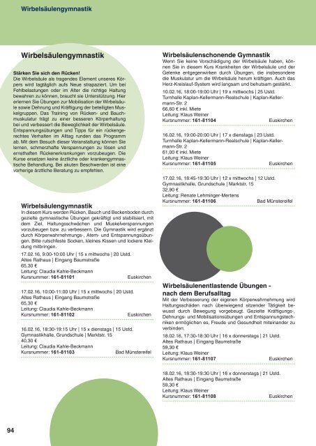 Programm VHS Kreis Euskirchen Jan.-Juli