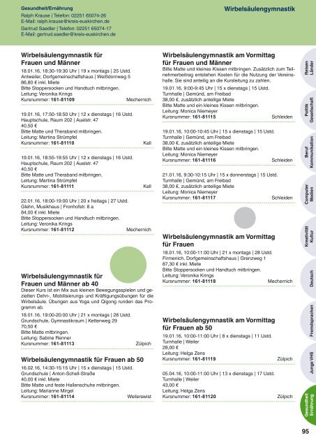 Programm VHS Kreis Euskirchen Jan.-Juli