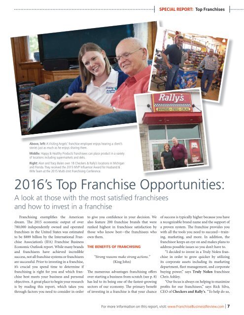 Guide to Today's Top Franchises - 2016