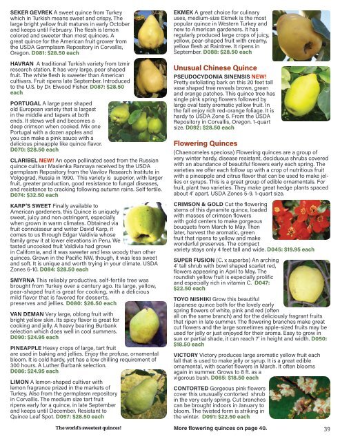 Ayers Pear Pollination Chart