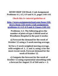 DEVRY BSOP 330 Week 1 Lab Assignment Problems 4