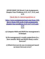 DEVRY BSOP 330 Week 2 Lab Assignments Chapter Four Problems 4