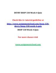 DEVRY BSOP 330 Week 4 Quiz