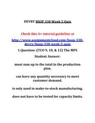 DEVRY BSOP 330 Week 5 Quiz