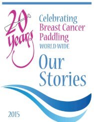 20 Years Memento of International Breast Cancer Dragon Boat Paddling. 