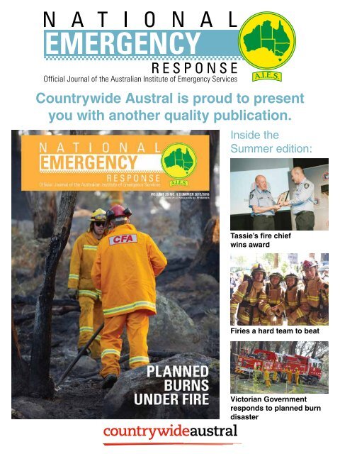 Countrywide Austral National Emergency Response Volume 29 No 1 Summer 16