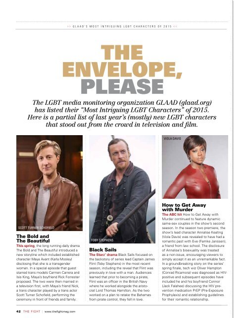 THE FIGHT SOCAL'S LGBTQ MONTHLY MAGAZINE JANUARY 2016